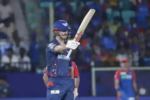 Marsh celebrating his fastest fifty